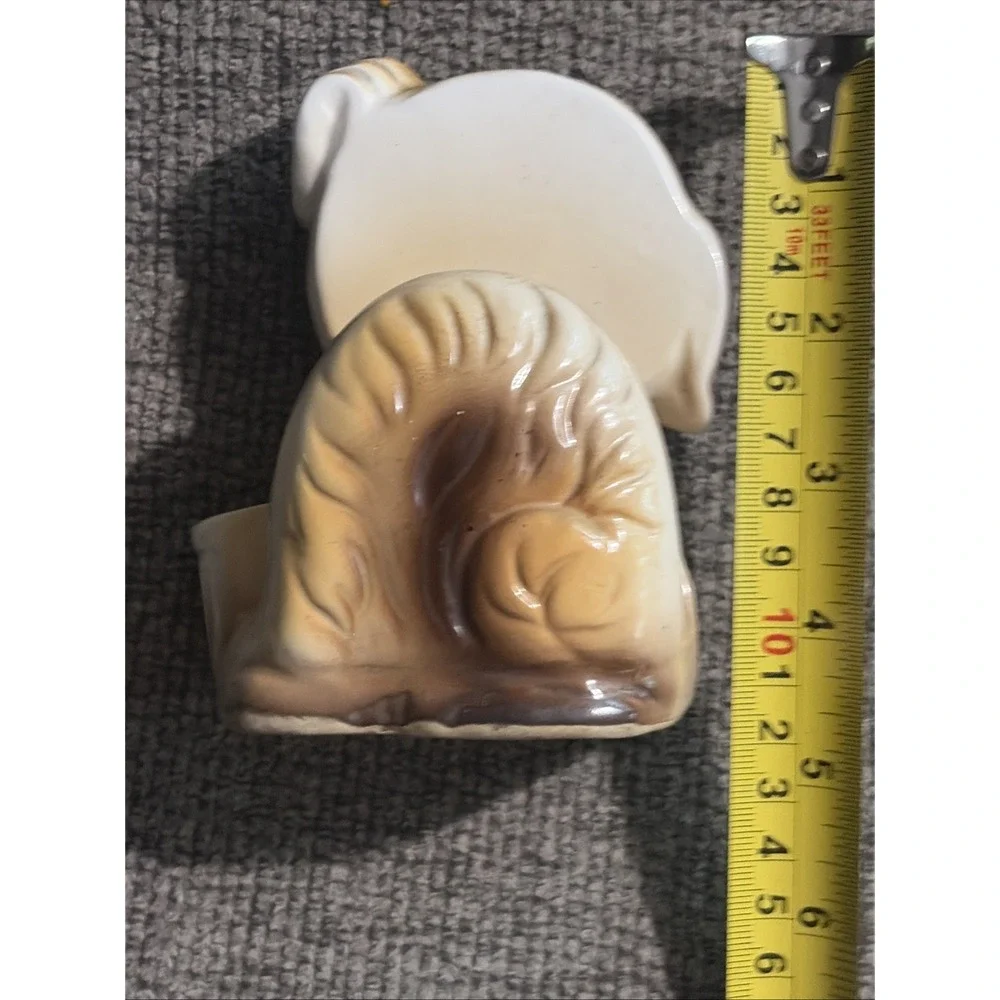 Vtg Big Eye Pity Puppy Dog Letter Holder Desk Acc. Made in Japan Ceramic 1960s
